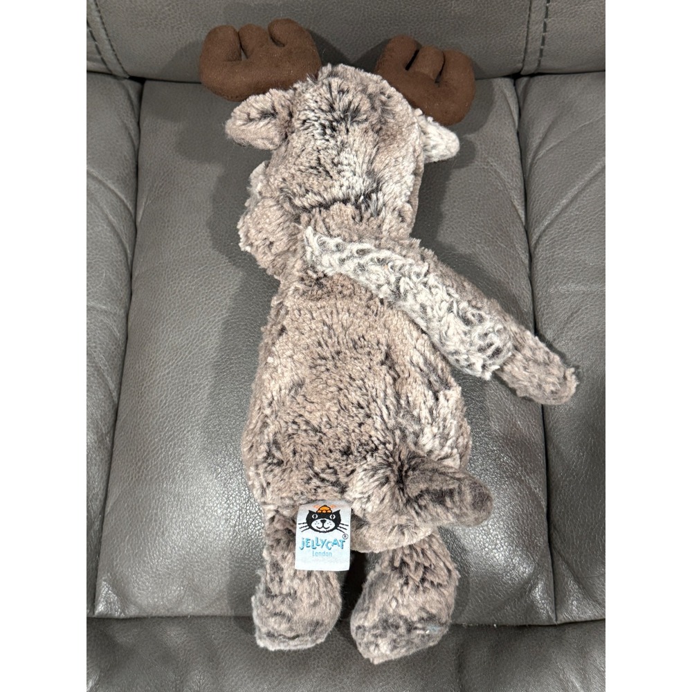 Jellycat Bashful Moose Plush Stuffed Animal Brown Grey Soft Toy Antlers BAS3M - Picture 2 of 2